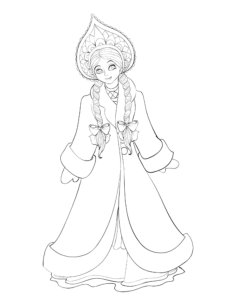 Princess Winter Cloak Coloring Pages Pdf, Free Vectors File
